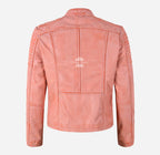 ELORA Ladies Leather Biker Jacket Slim Fit Leather Jacket