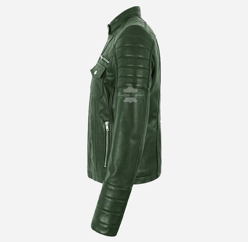 ELORA Ladies Leather Biker Jacket Slim Fit Leather Jacket