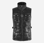 AVERY WOMEN'S QUILTED LEATHER GILET Sleeveless Jacket Waistcoat