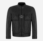 JETT Men’s Black Leather Racer Jacket