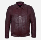 ESSEX Men's Leather Blouson Jacket Classic Soft Leather Jacket
