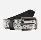 Men’s Genuine Hair-On Cowhide Leather Belt