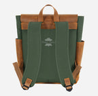 Waxed Canvas Leather Backpack Laptop Bag With Leather Detailing