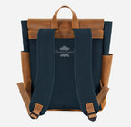 Waxed Canvas Leather Backpack Laptop Bag With Leather Detailing