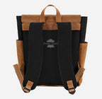 Waxed Canvas Leather Backpack Laptop Bag With Leather Detailing