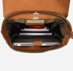 Waxed Canvas Leather Backpack Laptop Bag With Leather Detailing