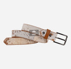 Men’s Genuine Hair-On Cowhide Leather Belt