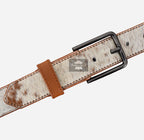 Men’s Genuine Hair-On Cowhide Leather Belt