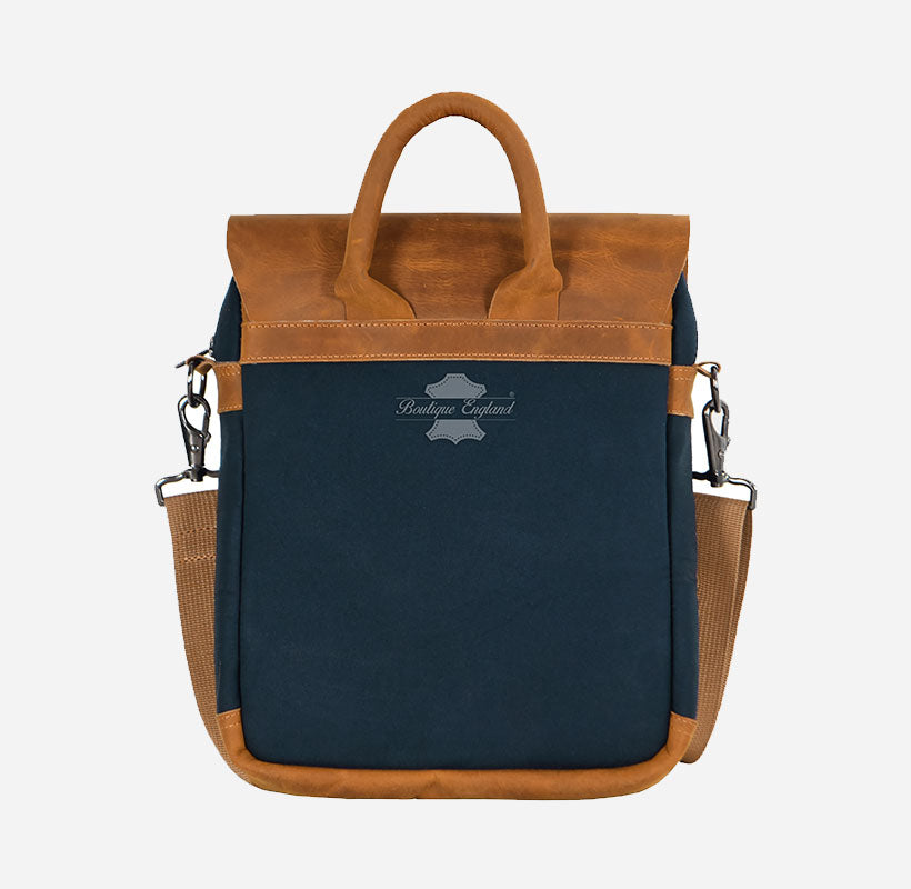 Minimalist Corssbody Bag Canvas Leather Detailing with Ipad Sleeve