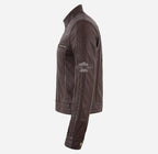 ELSPETH Women Brown Leather Biker Fashion Leather Jacket