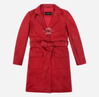 EDITH Women’s Leather Trench Coat Long Belted