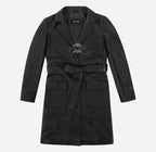 EDITH Women’s Leather Trench Coat Long Belted