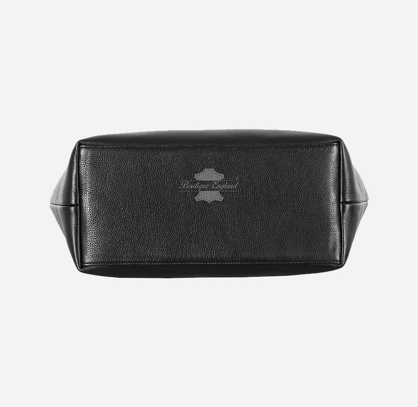 Women Union Flag Leather Bucket Bag Large Handbag