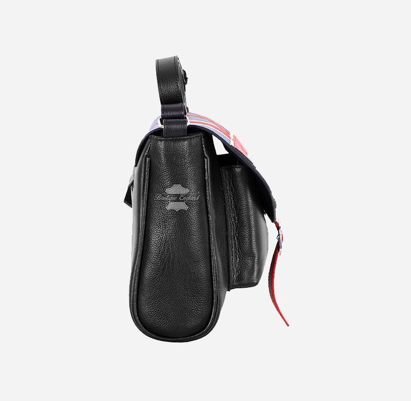 Union Flag Leather Crossbody Bag Women Shoulder Travel Bag