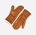 B3 Sheepskin Mitten Gloves Thick Real Shearling Leather Winter Gloves