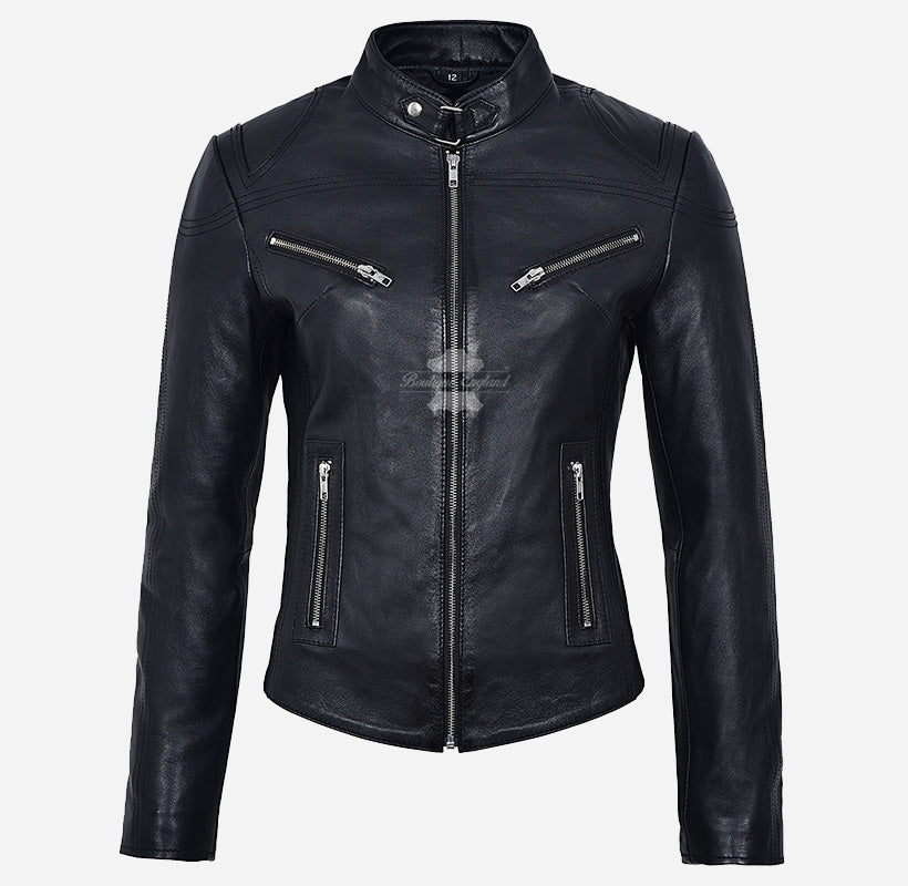 SPEED Women's Leather Racer Jacket