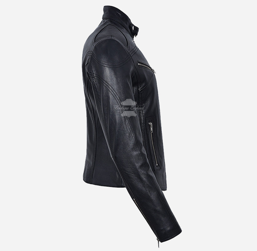 SPEED Women's Leather Racer Jacket