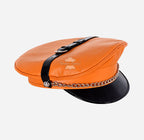 Leather Muir Cap with Chain Police Military Cap