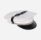 Leather Muir Cap with Chain Police Military Cap