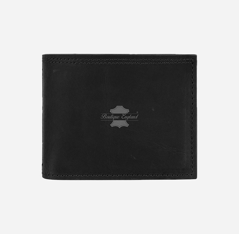 Mens Leather Wallet Bifold Classic Vintage Leather Wallet