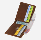 Mens Leather Wallet Bifold Classic Vintage Leather Wallet