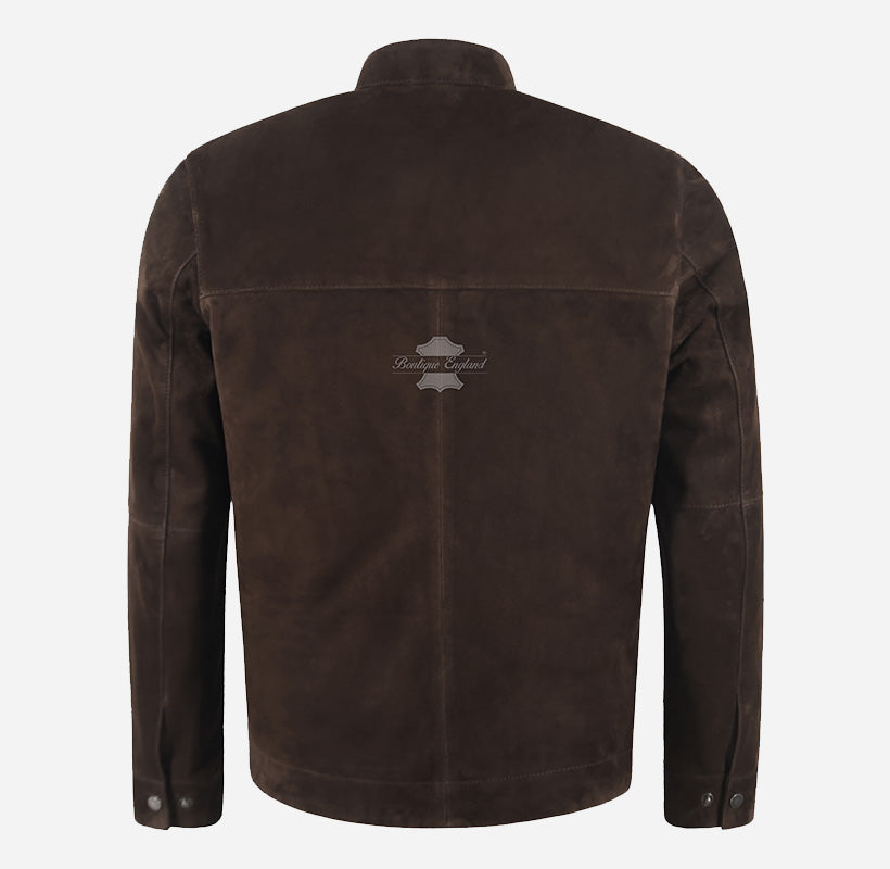 KREED Men’s Racer Style Premium Goat Suede Jacket