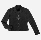 LYNLEE Women’s Button Up Collared Leather Jacket
