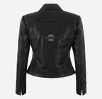 LYNLEE Women’s Button Up Collared Leather Jacket
