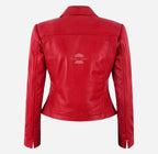 LYNLEE Women’s Button Up Collared Leather Jacket