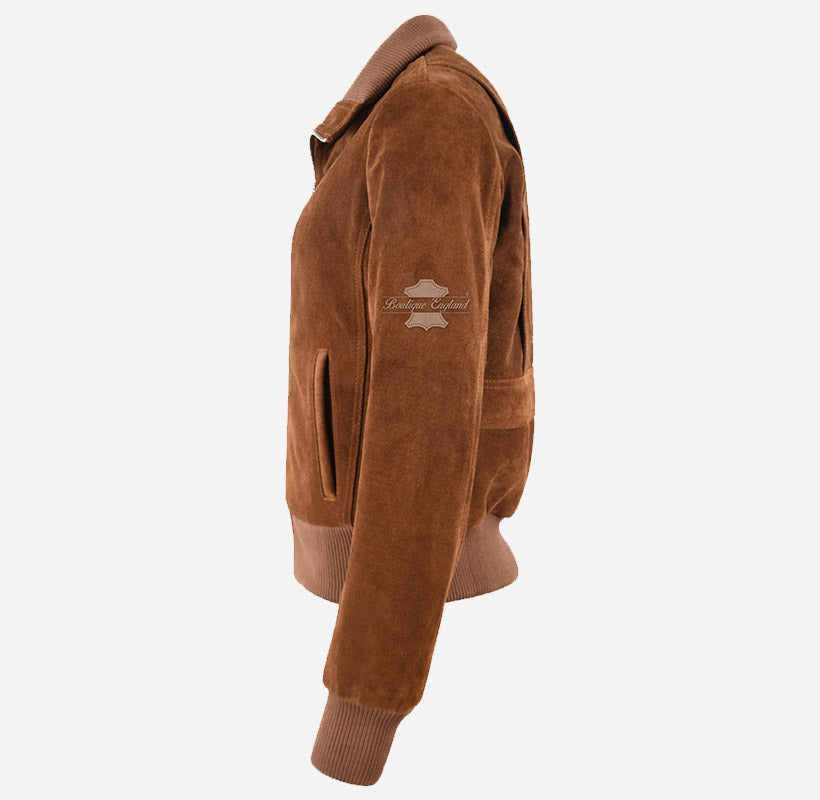 GRACEN Women’s Retro Suede Bomber Jacket