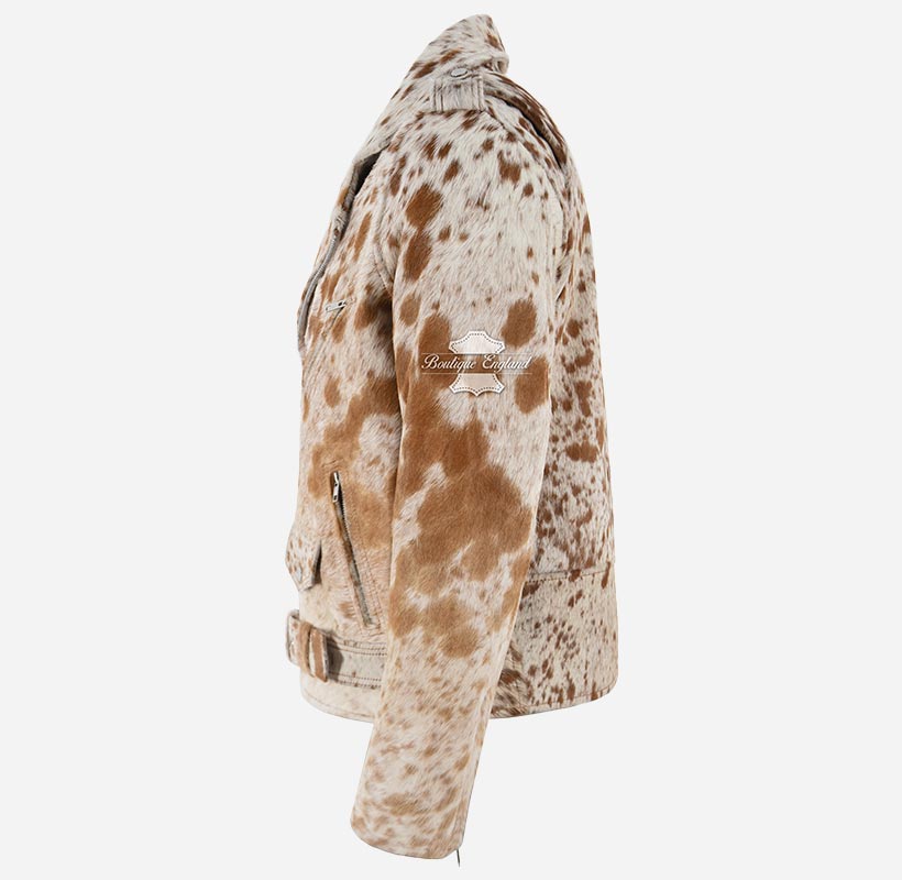 QUAZA Men's Cowhide Leather Fur Jacket Tan