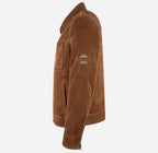 JASPER Men’s Goat Suede Leather Collared Jacket