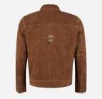 JASPER Men’s Goat Suede Leather Collared Jacket