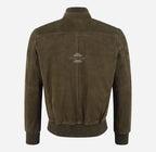 BYRD Men’s Premium Goat Suede Utility Bomber Jacket