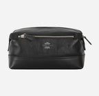 Large Leather Toiletry Bag Black