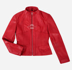 ELDRID Women’s Quilted Leather Biker Jacket