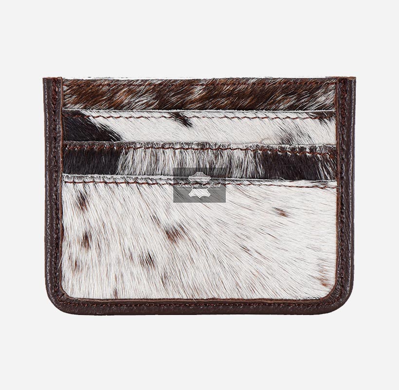 Genuine Hair-On Hide Leather Card Holder