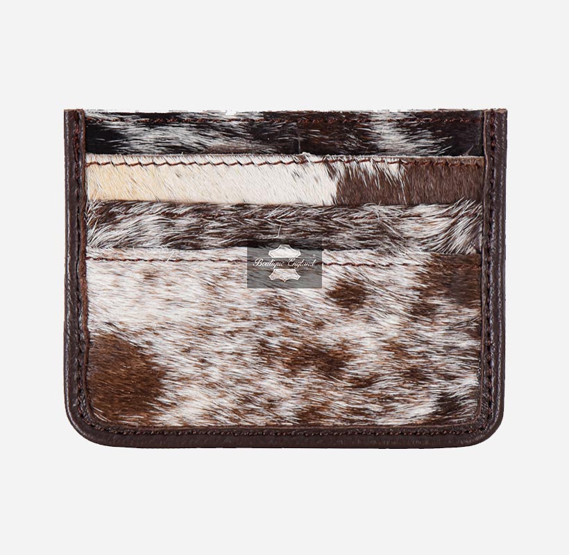 Genuine Hair-On Hide Leather Card Holder