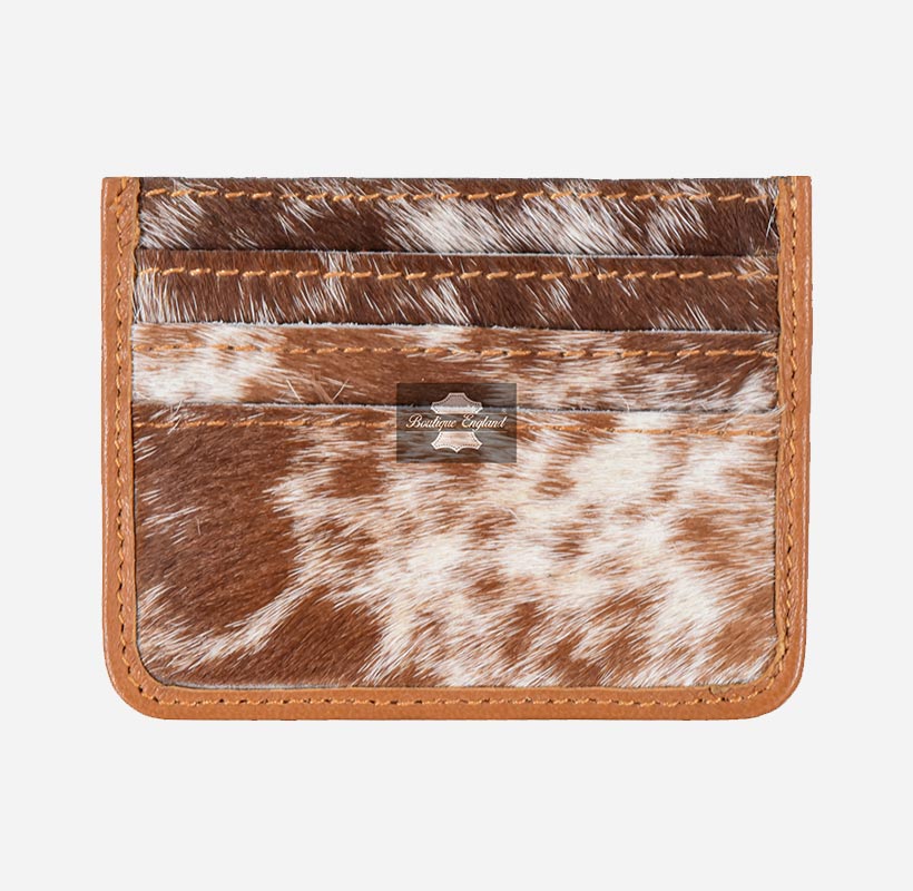 Genuine Hair-On Hide Leather Card Holder