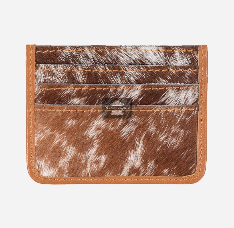 Genuine Hair-On Hide Leather Card Holder