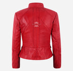 ELDRID Women’s Quilted Leather Biker Jacket