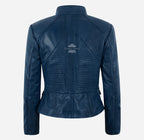 ELDRID Women’s Quilted Leather Biker Jacket