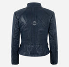 ELDRID Women’s Quilted Leather Biker Jacket