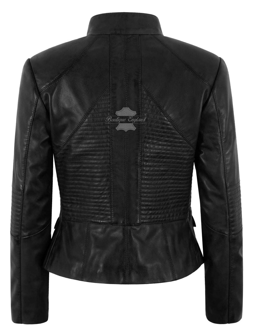 ELDRID Women’s Quilted Leather Biker Jacket