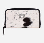 Women's Hair on Hide Leather Clutch Wallet Purse