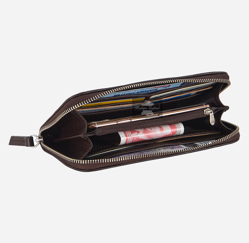 Women's Hair on Hide Leather Clutch Wallet Purse