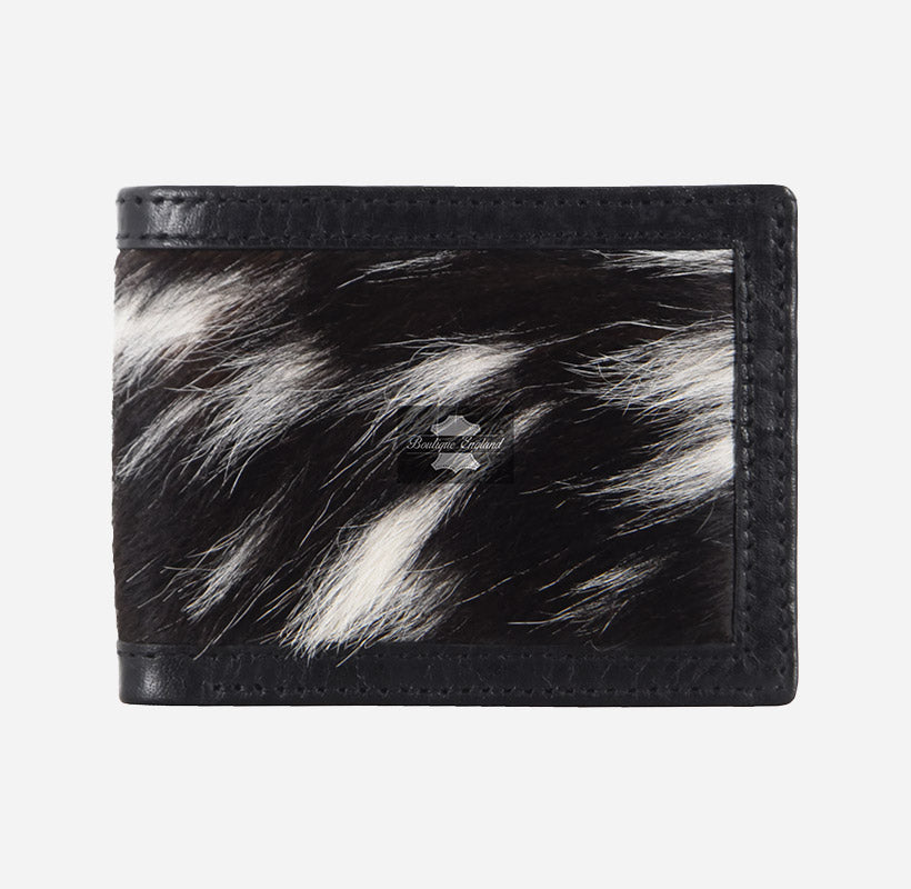 Genuine Hair on Hide Bifold Leather Wallet