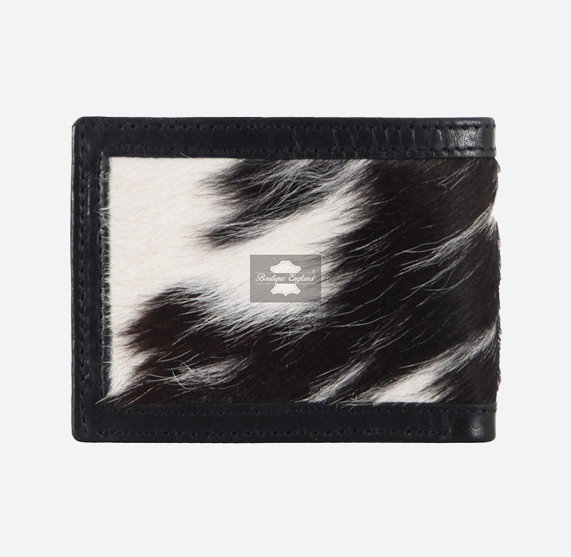 Genuine Hair on Hide Bifold Leather Wallet