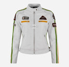 SIZMA Mode Women Leather Biker Jacket Racer Style Jacket