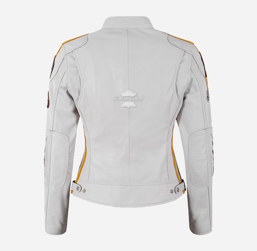 SIZMA Mode Women Leather Biker Jacket Racer Style Jacket